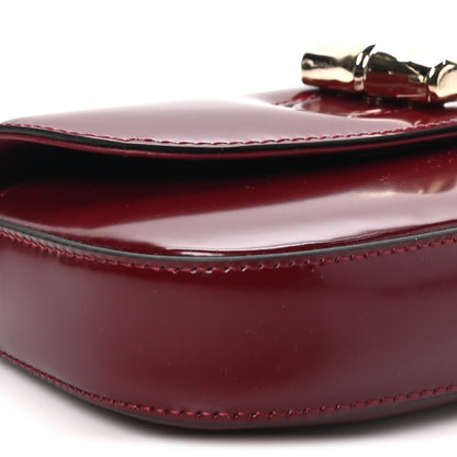 Gucci Shiny Calfskin Small Bamboo Night Bag Rosso Ancora 8 of 10