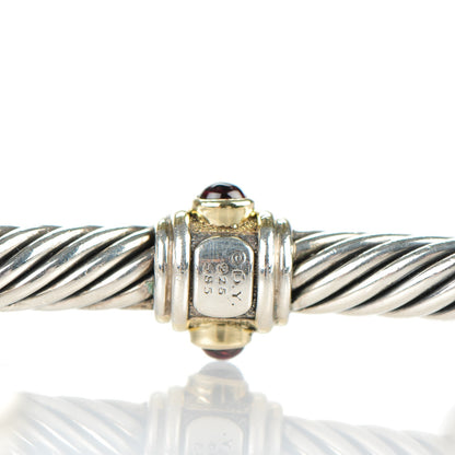 David Yurman Sterling Silver 14K Gold 5mm Cable Renaissance Bracelet 4 of 5
