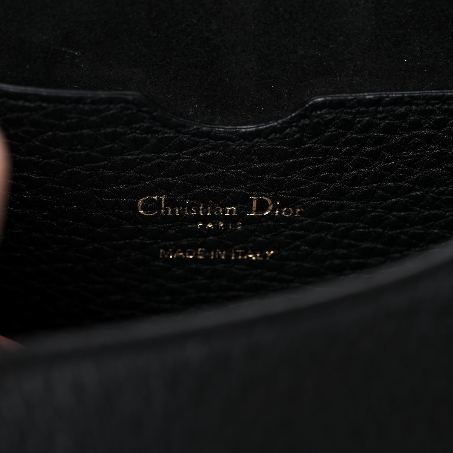 Christian Dior Grained Calfskin Large Bobby Flap Black 6 of 11