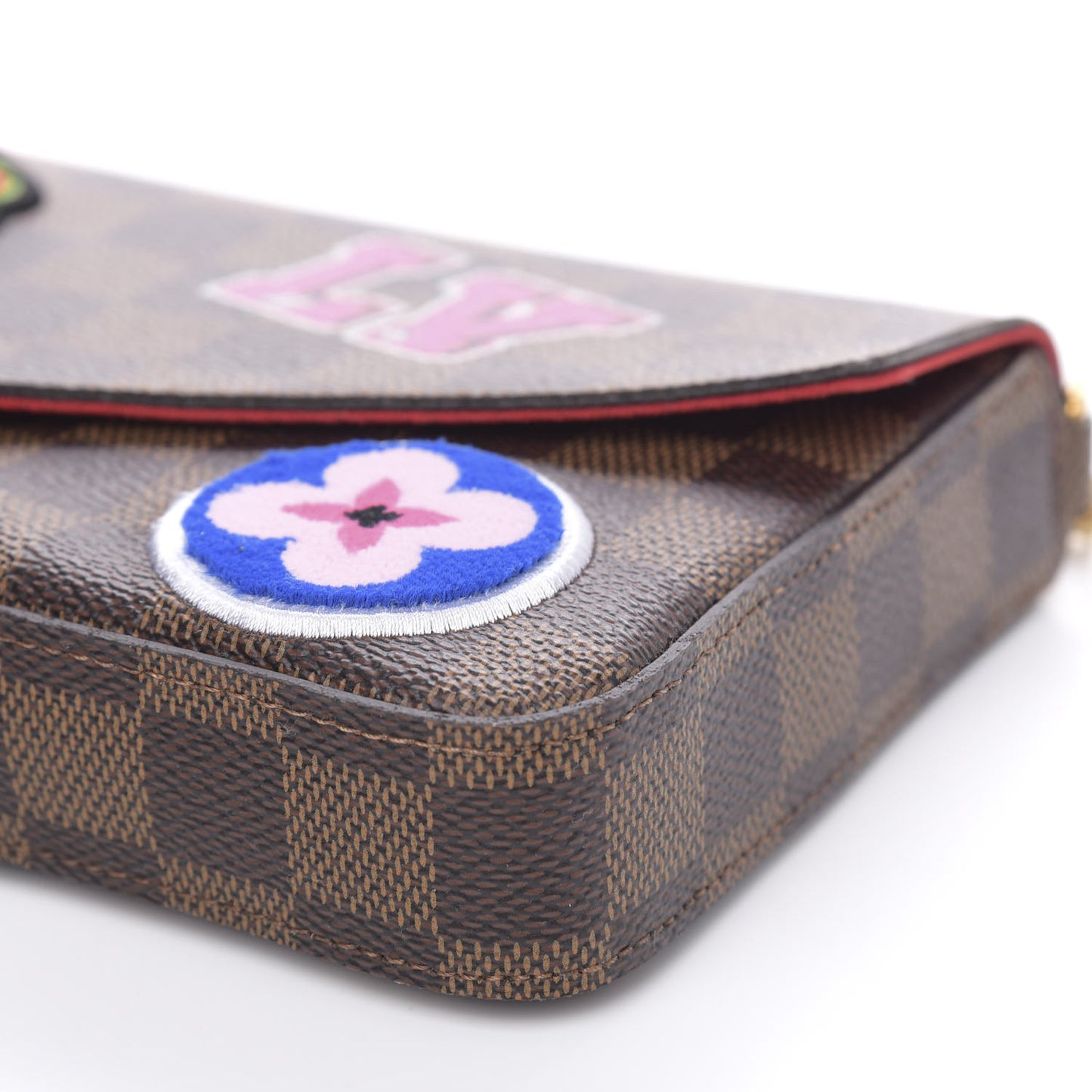 Damier Ebene LV Stories Pochette Felicie Chain Wallet