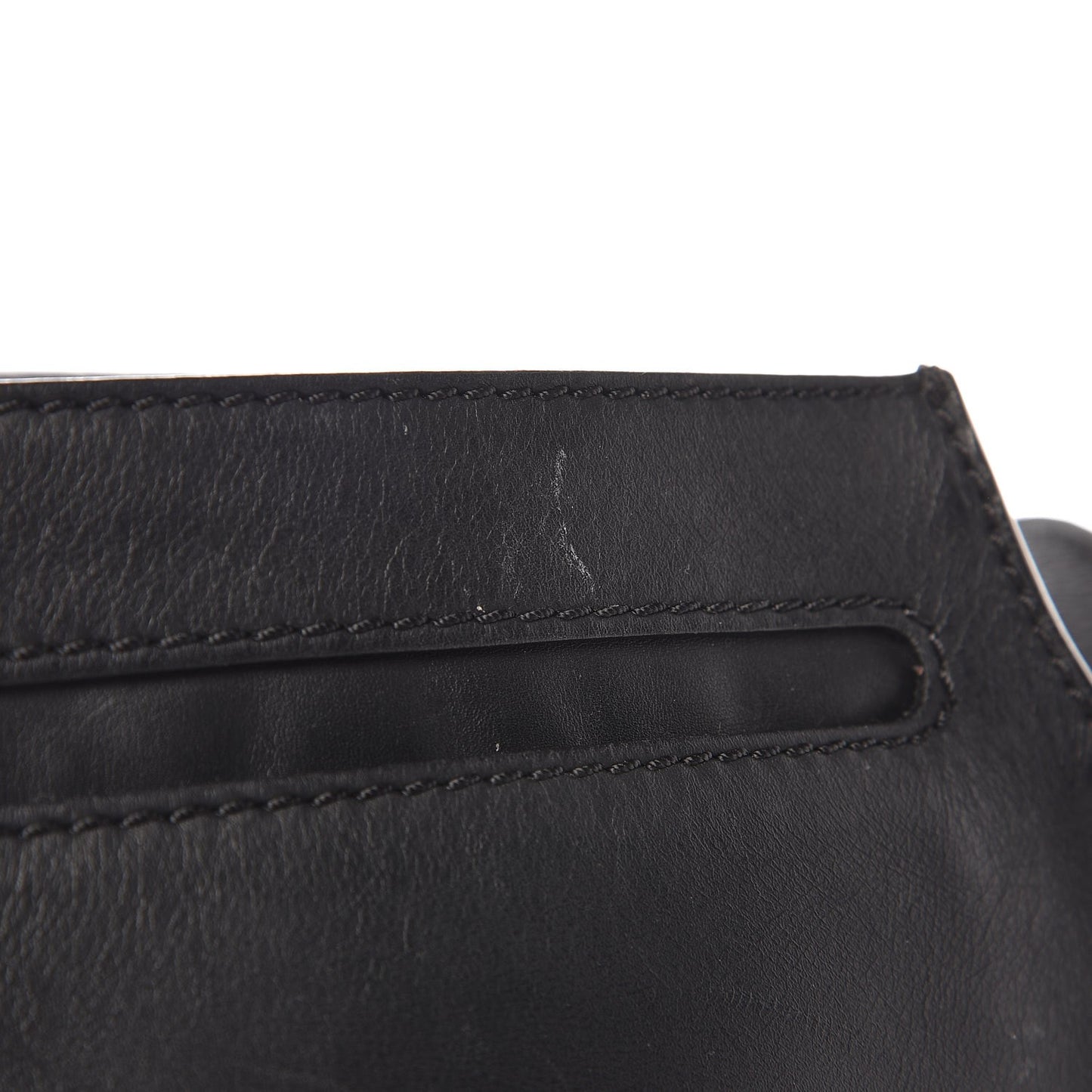 Calfskin Mini Marcie Metal Bar Trim Crossbody Bag Black