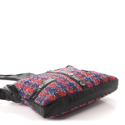 Chanel Lambskin Tweed Small Girl Bag Red Blue Black 4 of 10