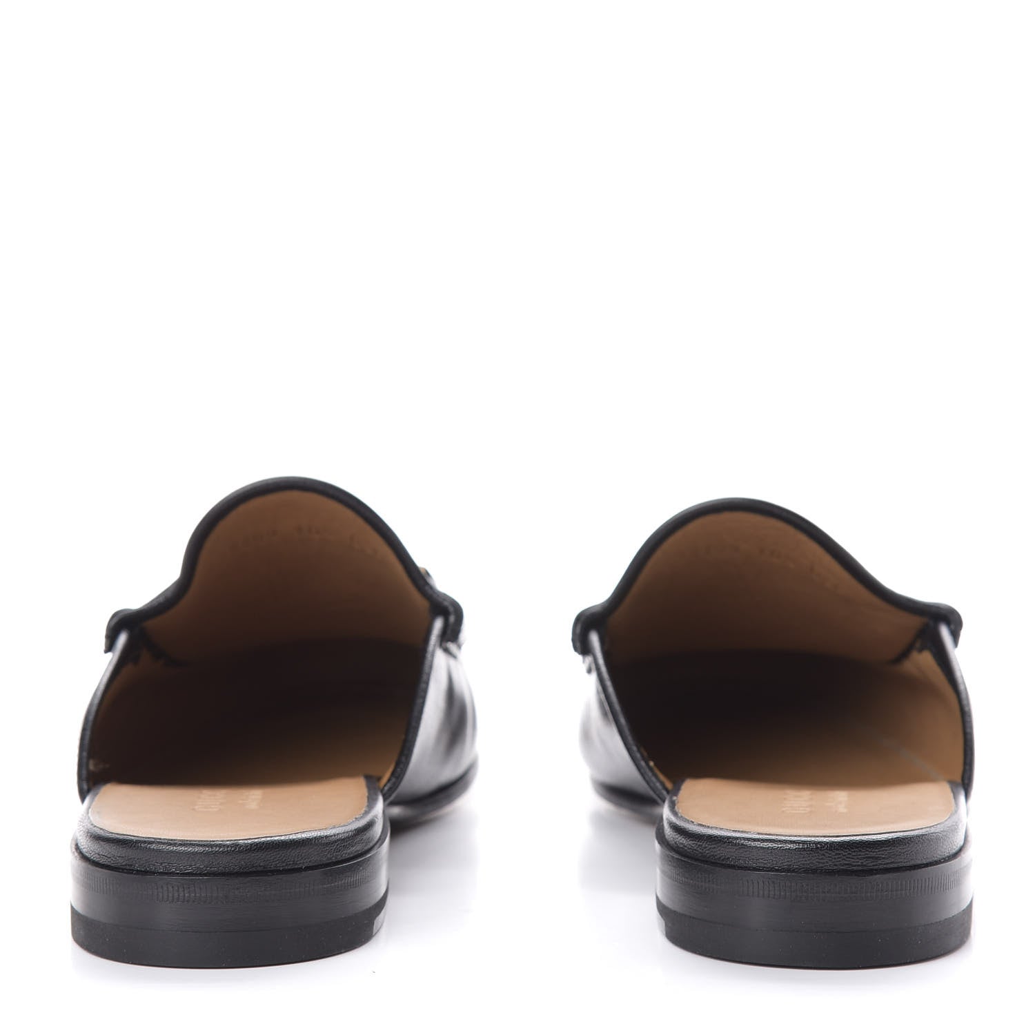 Gucci Goatskin Mens Horsebit Slippers 10.5 Black 6 of 10