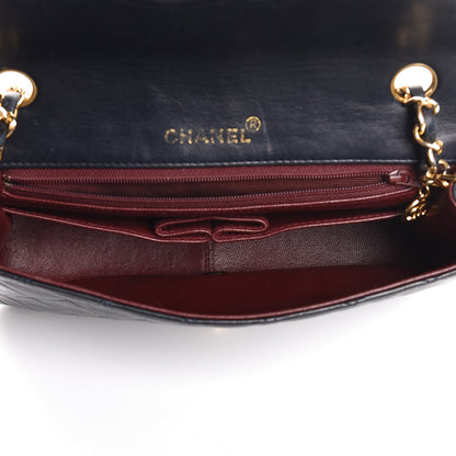 Chanel Lambskin Quilted Small Single Flap Navy 5 of 8