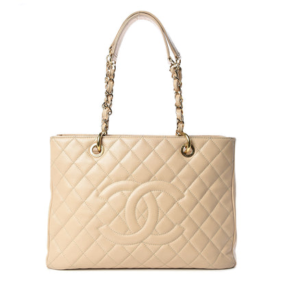 Chanel Caviar Quilted Grand Shopping Tote GST Beige Clair 1 of 18