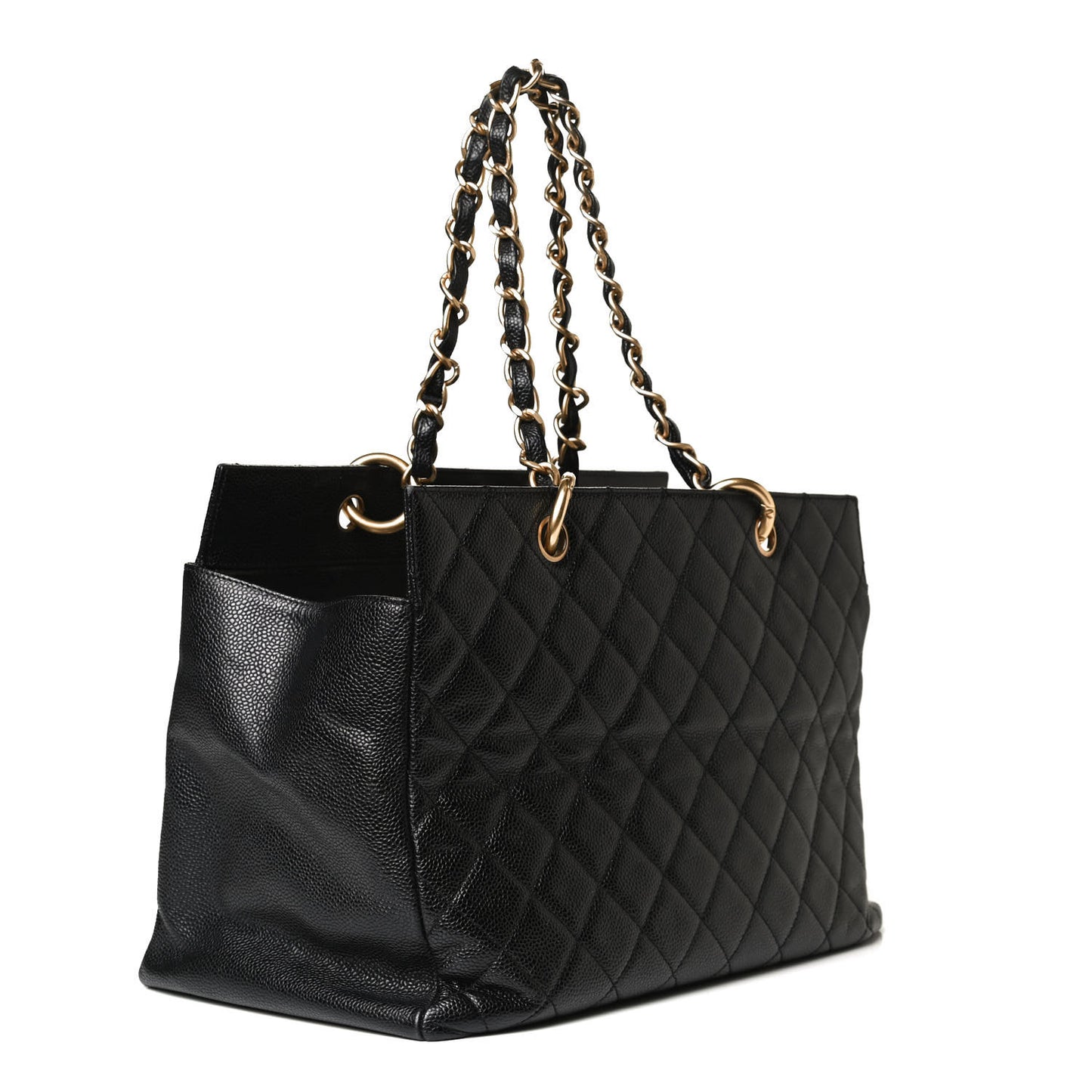 Caviar Quilted Grand Timeless Tote GTT Black