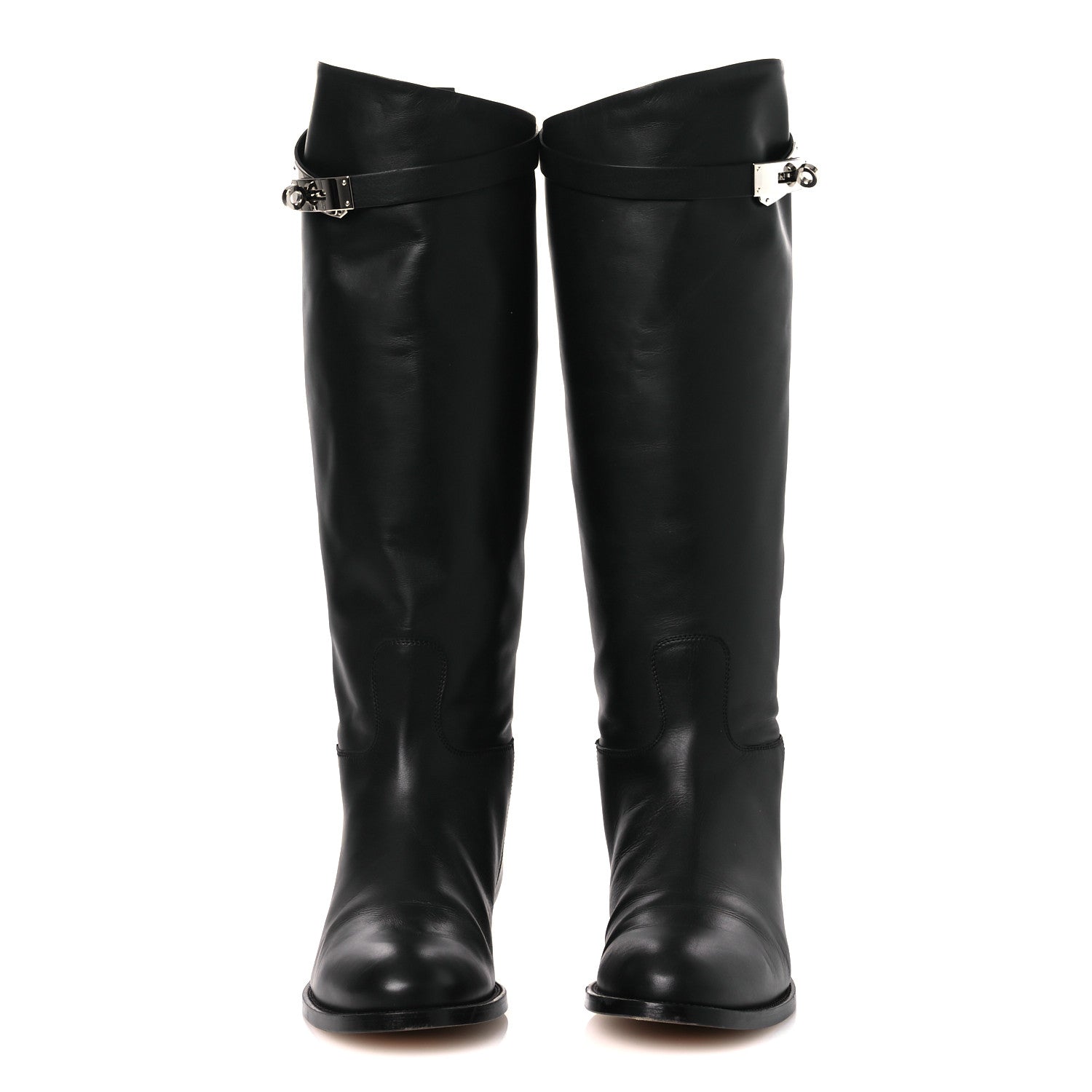 Hermes Box Kelly Jumping Boots 38.5 Black 3 of 11