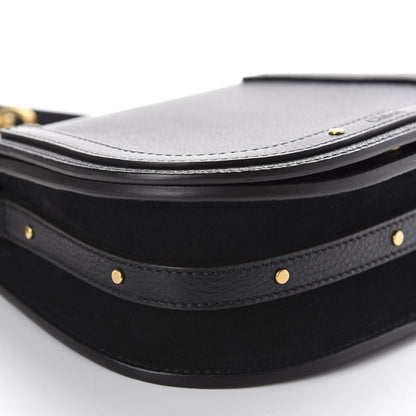 Chloe Calfskin Suede Small Nile Bracelet Bag Black 6 of 9
