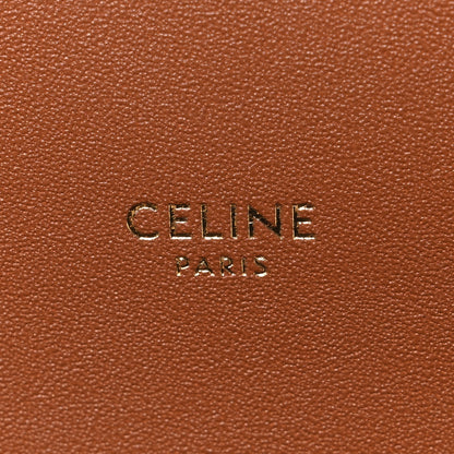 Celine Textile Calfskin Classique Triomphe Bag Natural Tan 6 of 13