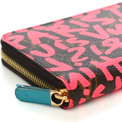 Louis Vuitton Monogram Graffiti Zippy Wallet Fuchsia 8 of 9