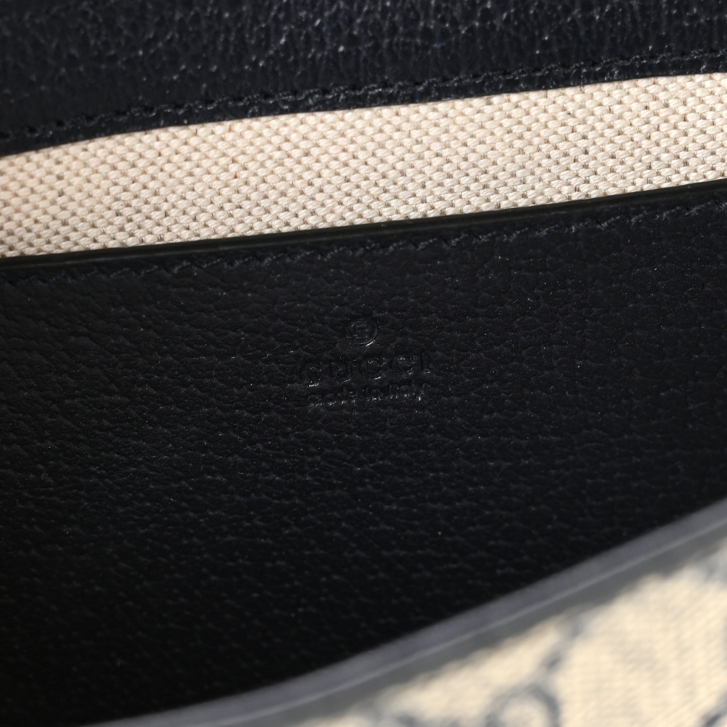 GG Supreme Monogram Textured Dollar Calfskin Web Mini Ophidia Envelope Shoulder Bag Beige Blue