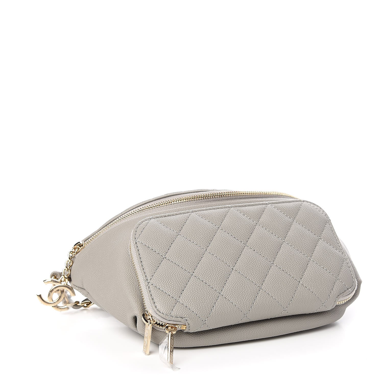 Chanel Caviar Quilted Business Affinity Waist Bag Grey 4 of 10