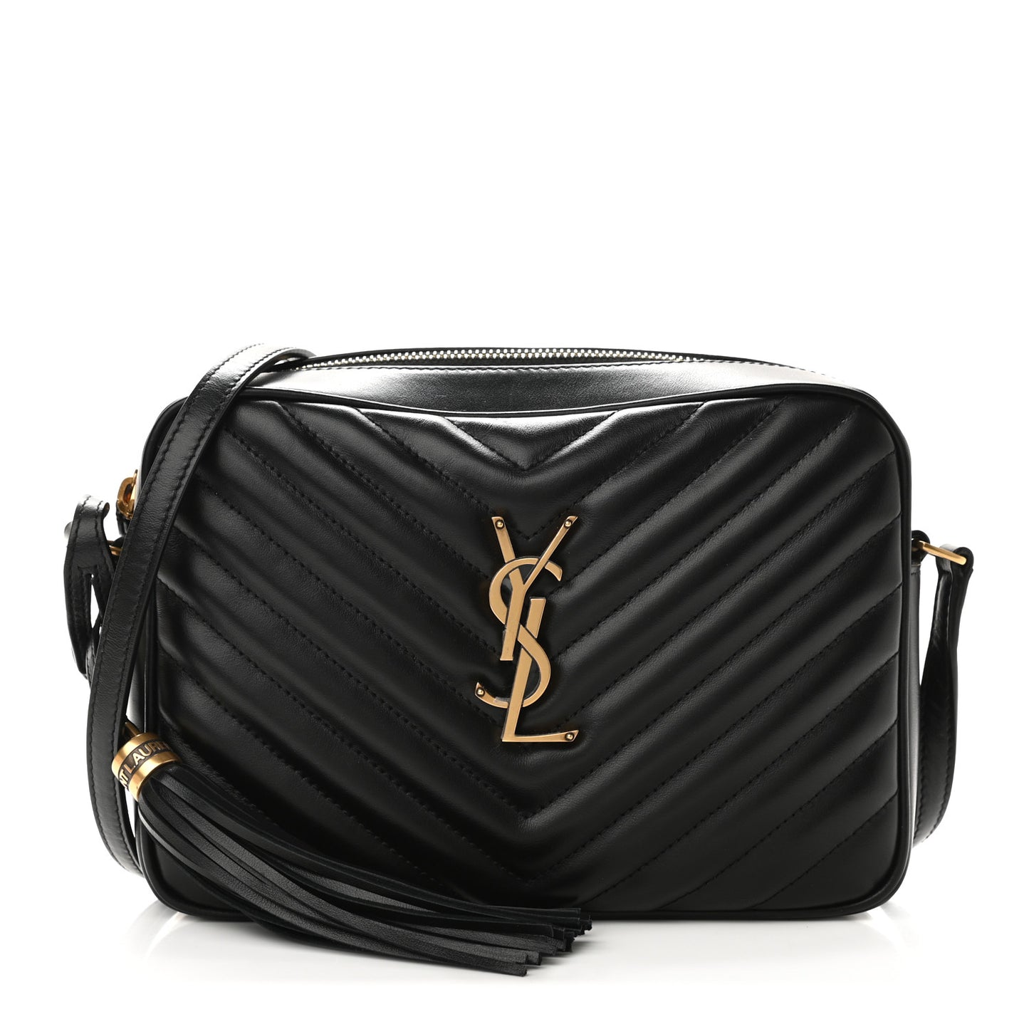 Calfskin Matelasse Monogram Lou Camera Bag Black