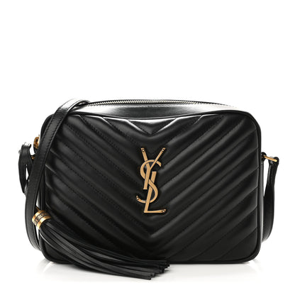 Saint Laurent Calfskin Matelasse Monogram Lou Camera Bag Black 1 of 9