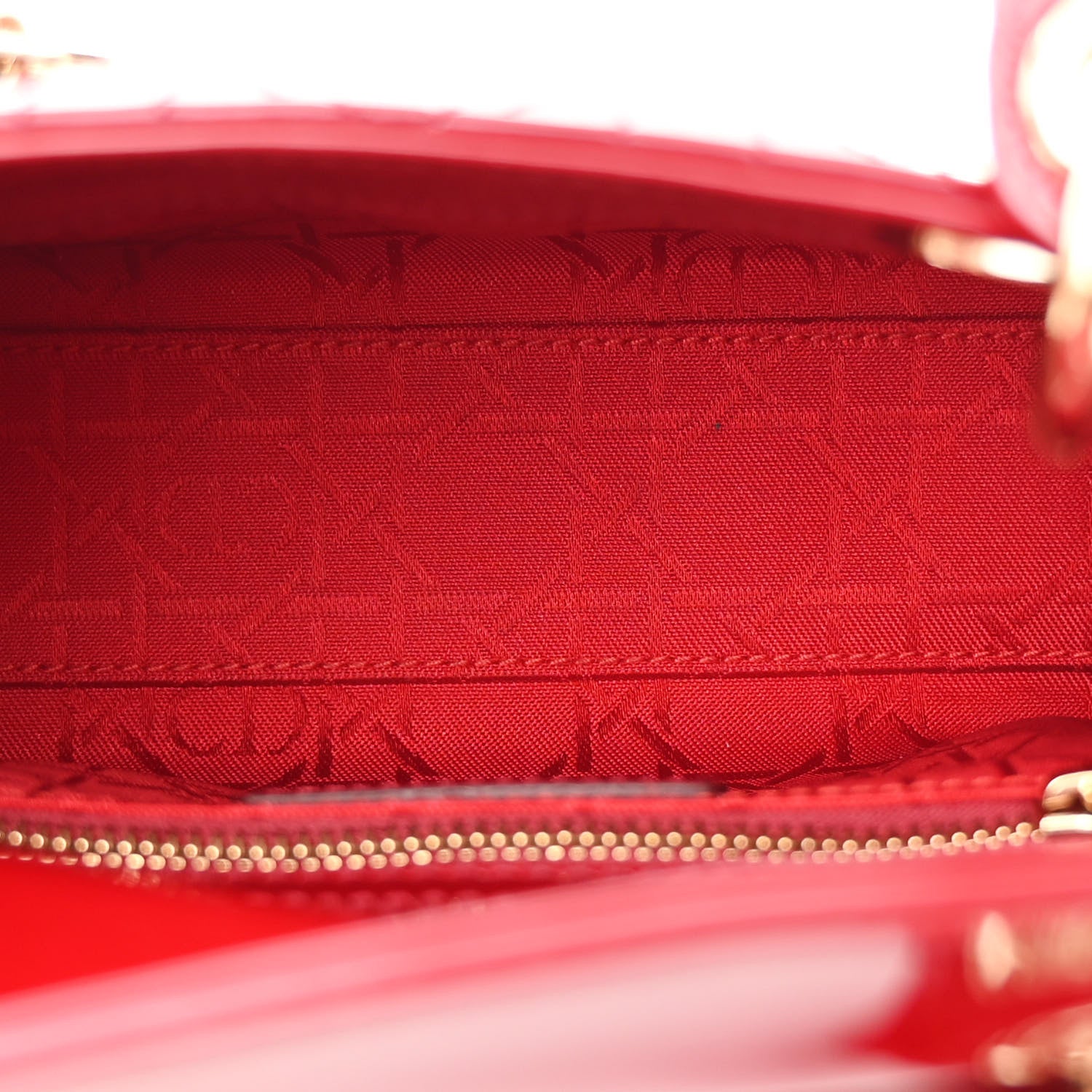 Christian Dior Patent Cannage Mini Lady Dior Red 5 of 14