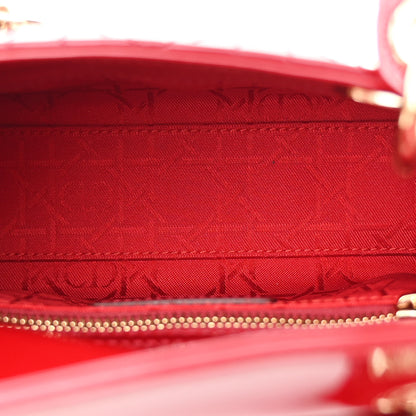 Christian Dior Patent Cannage Mini Lady Dior Red 5 of 14
