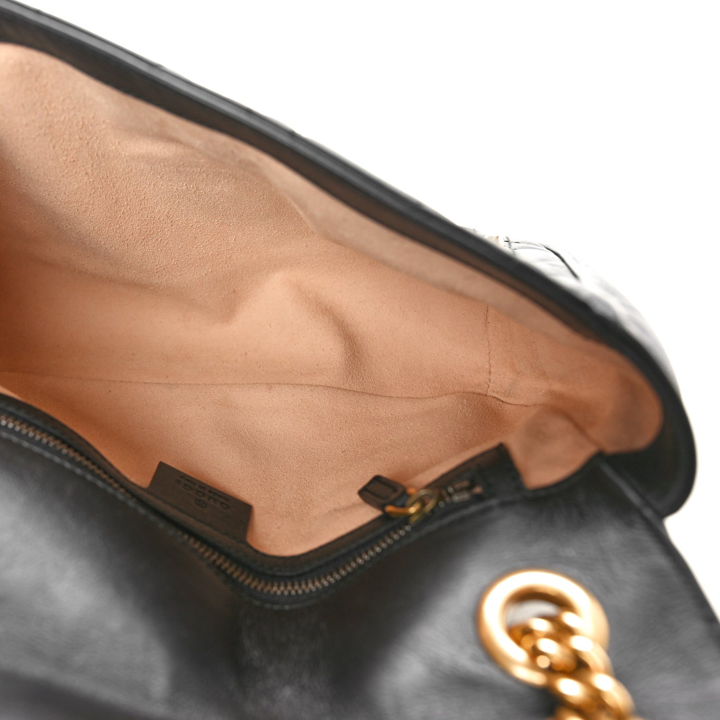 Calfskin Matelasse Studded Small Pearly GG Marmont Shoulder Bag Black