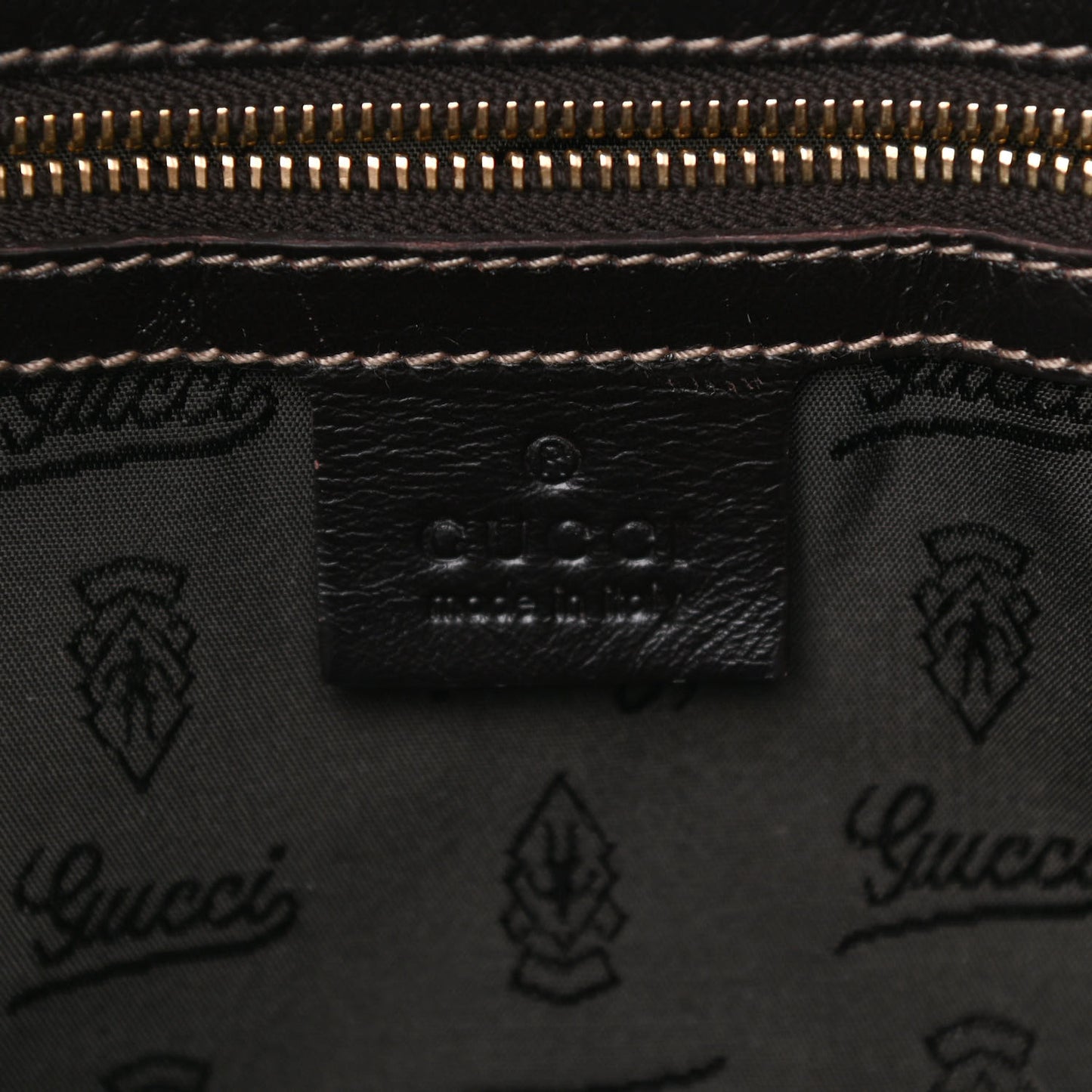 Crystal Monogram Medium Hysteria Tote Dark Brown