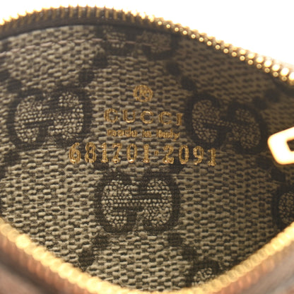 Gucci X BALENCIAGA GG Supreme Monogram Zip Card Case Beige Ebony 6 of 7