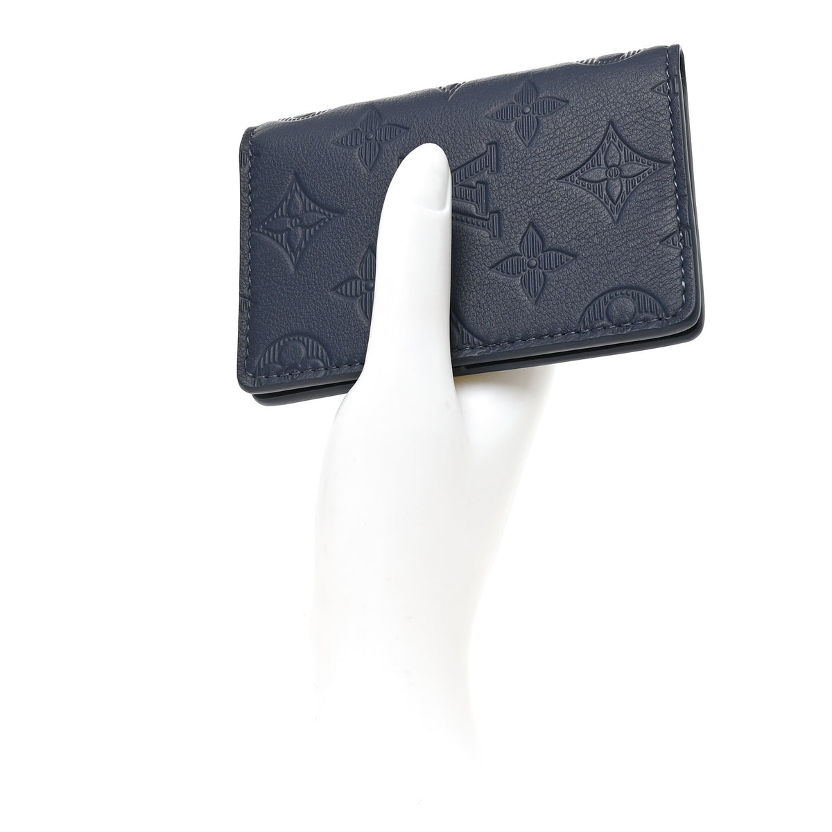 Calfskin Monogram Shadow Pocket Organizer Navy Blue