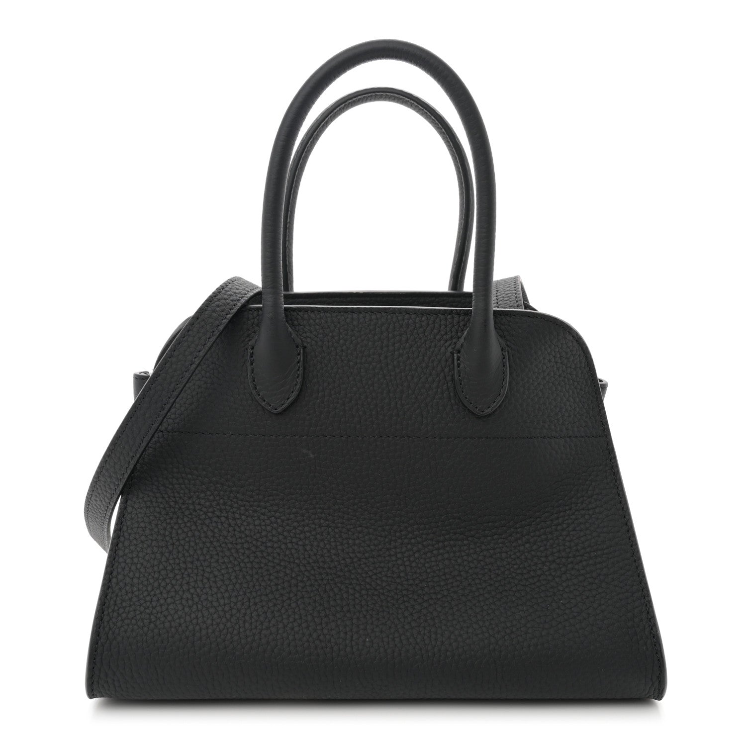 The Row Grained Calfskin Soft Margaux 10 Bag Black 1 of 9