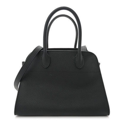 The Row Grained Calfskin Soft Margaux 10 Bag Black 1 of 9