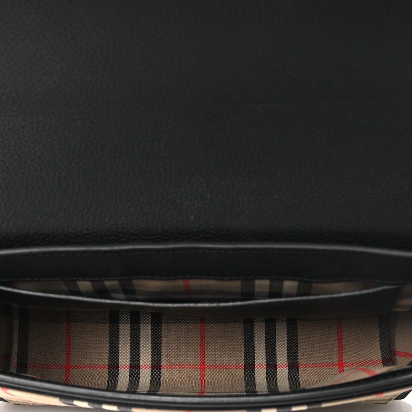 Grainy Calfskin Vintage Check Note Crossbody Bag Black