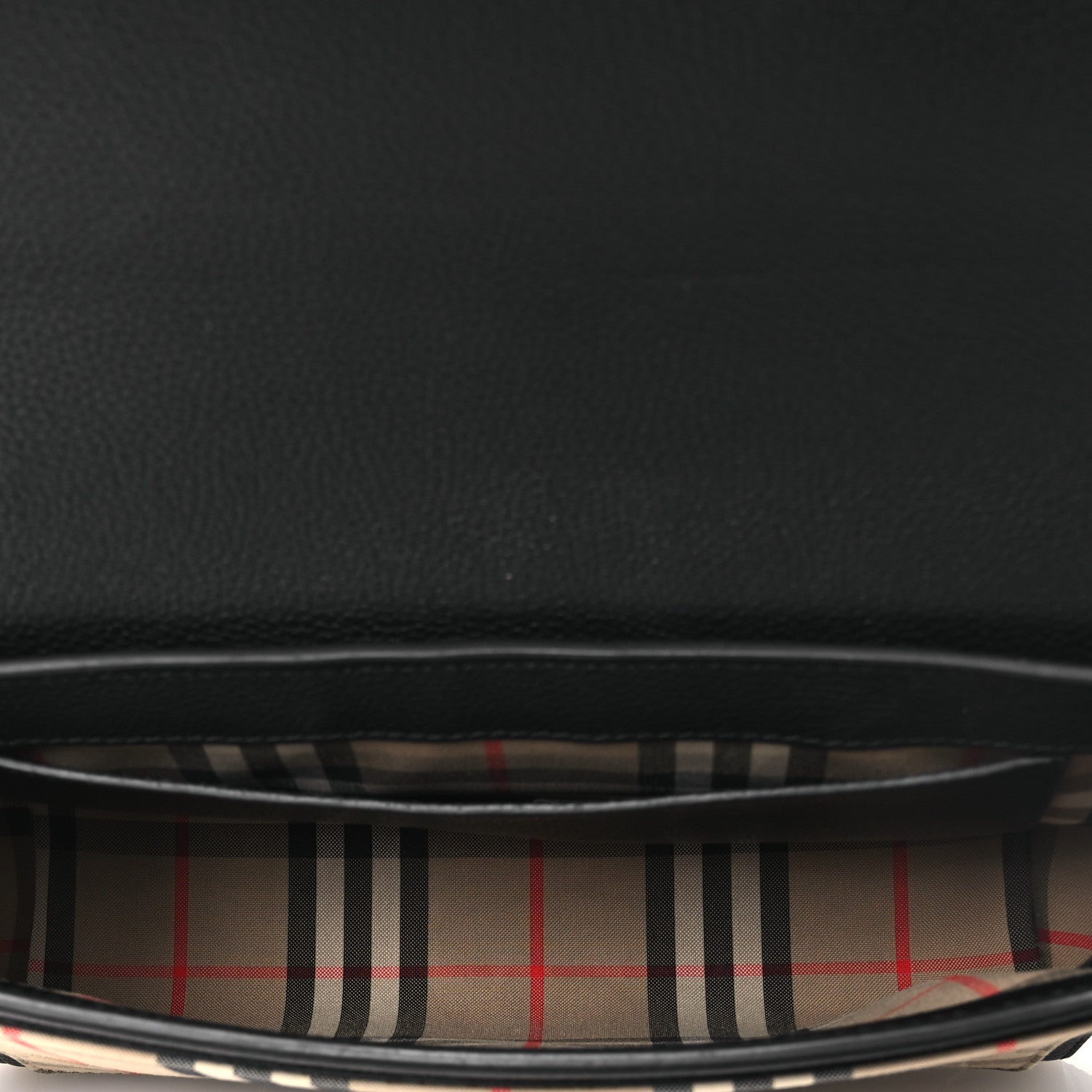 Burberry Grainy Calfskin Vintage Check Note Crossbody Bag Black 5 of 11