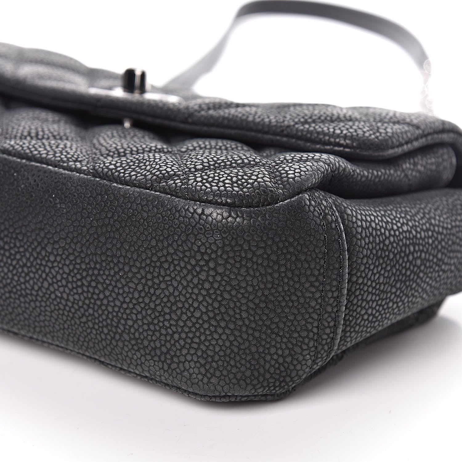 Chanel Iridescent Caviar Mini Lady Pearly Flap Black 9 of 10