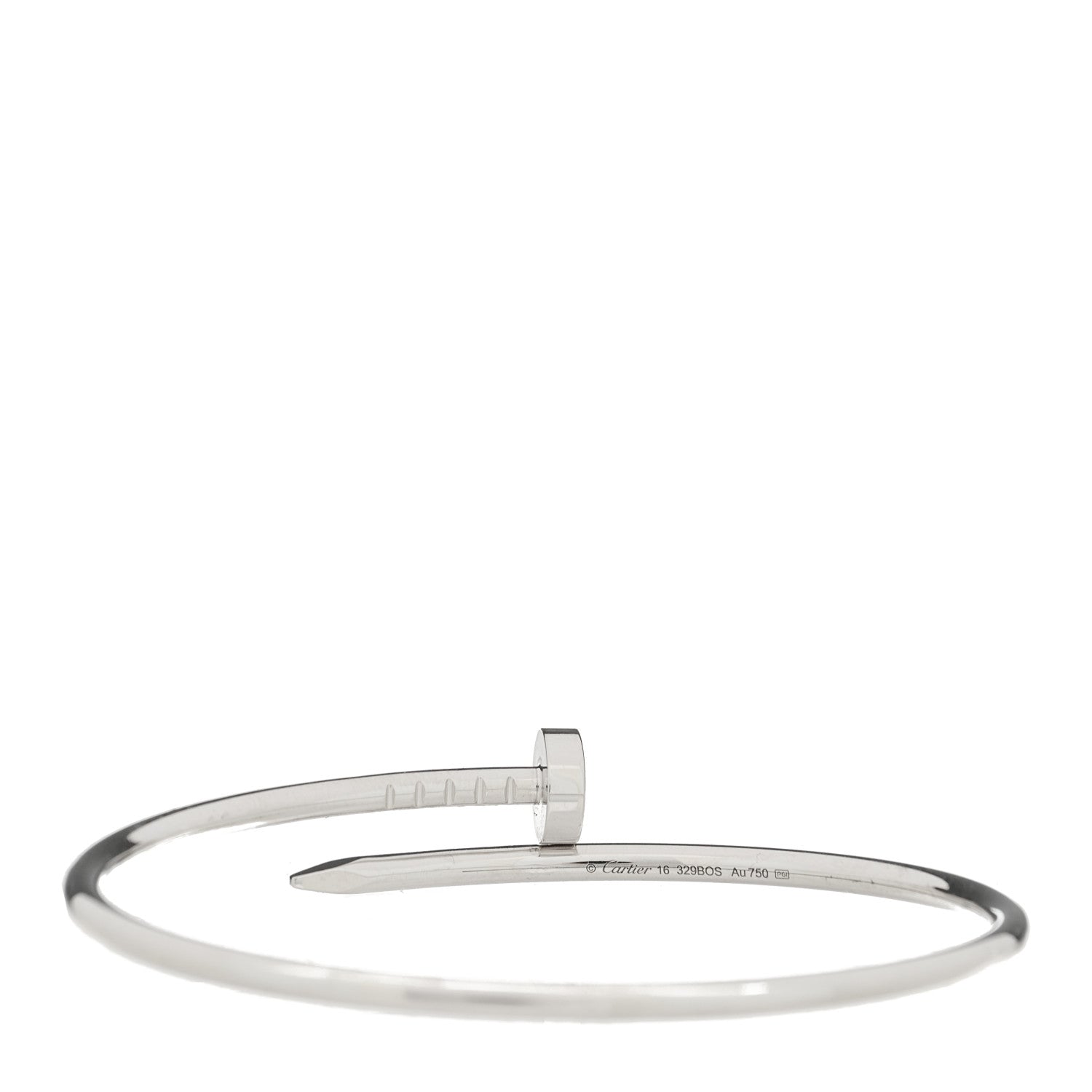 Cartier 18K White Gold Small Juste Un Clou Bracelet 16 4 of 5