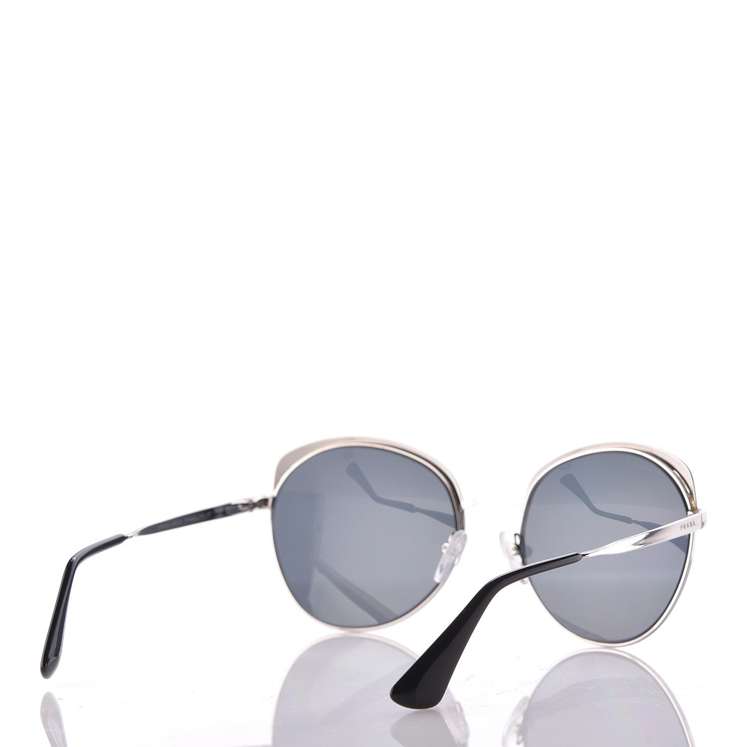 Prada Round Sunglasses SPR 54S Black 4 of 7
