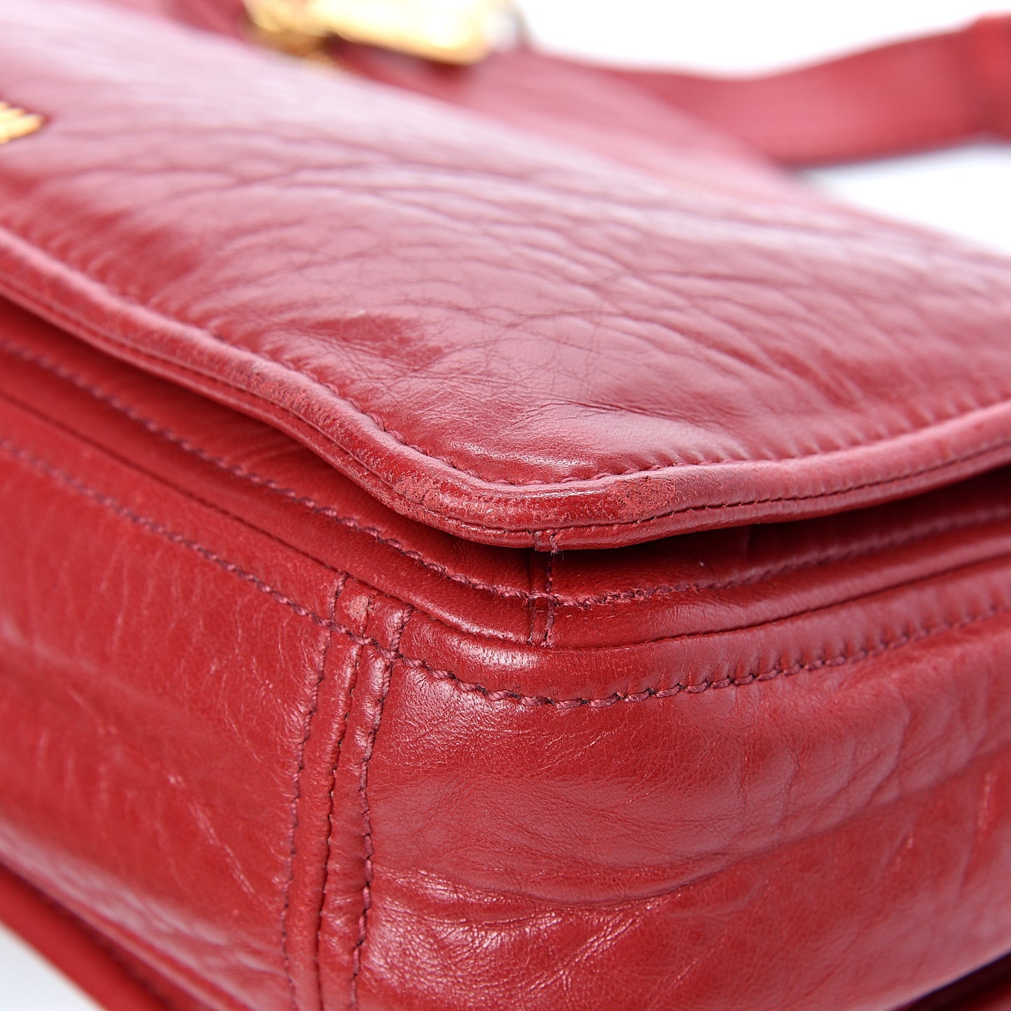 Nappa Padded Shoulder Bag Rubino