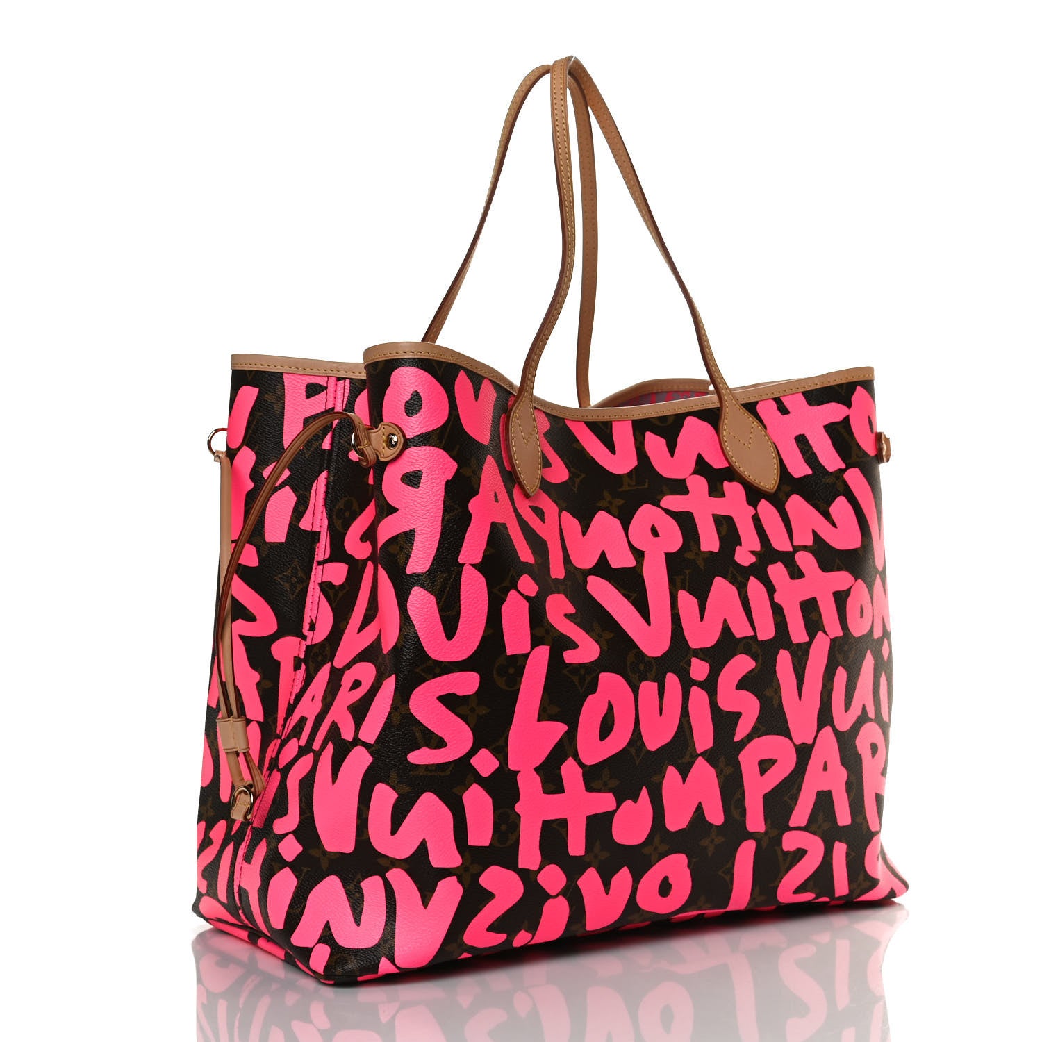 Louis Vuitton Monogram Graffiti Neverfull GM Fuchsia 3 of 9