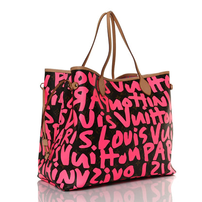 Louis Vuitton Monogram Graffiti Neverfull GM Fuchsia 3 of 9