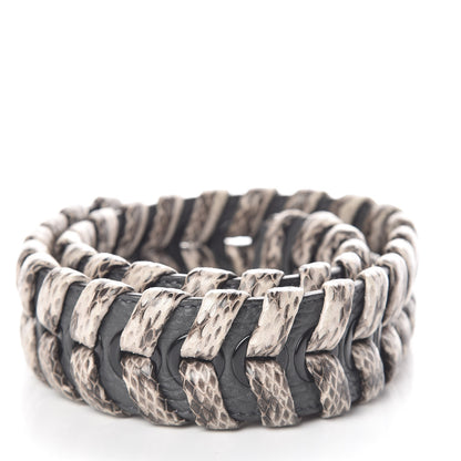 Fendi Calfskin Elaphe Lace Up Strap You Grey 2 of 2
