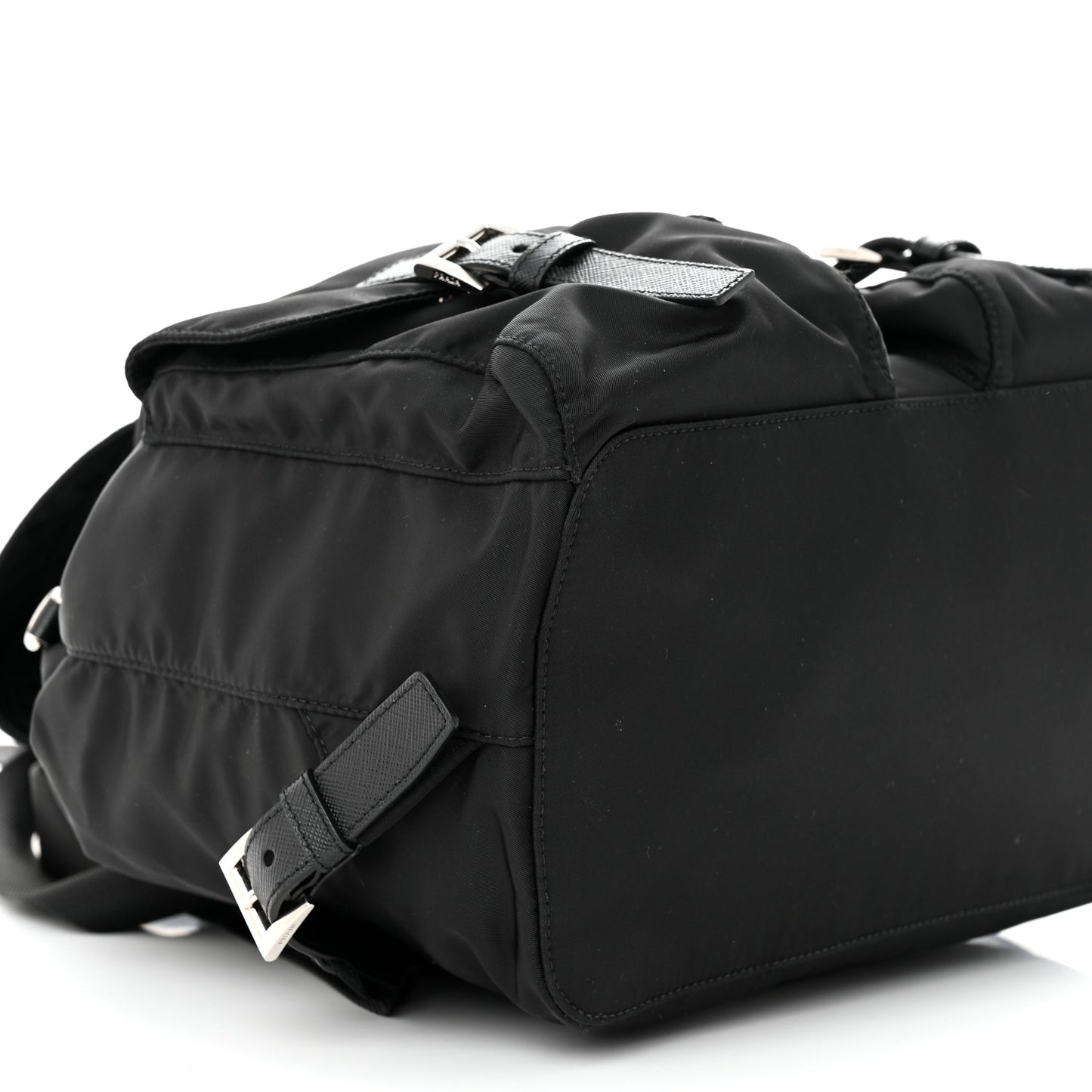 Tessuto Nylon Saffiano Medium Backpack Black