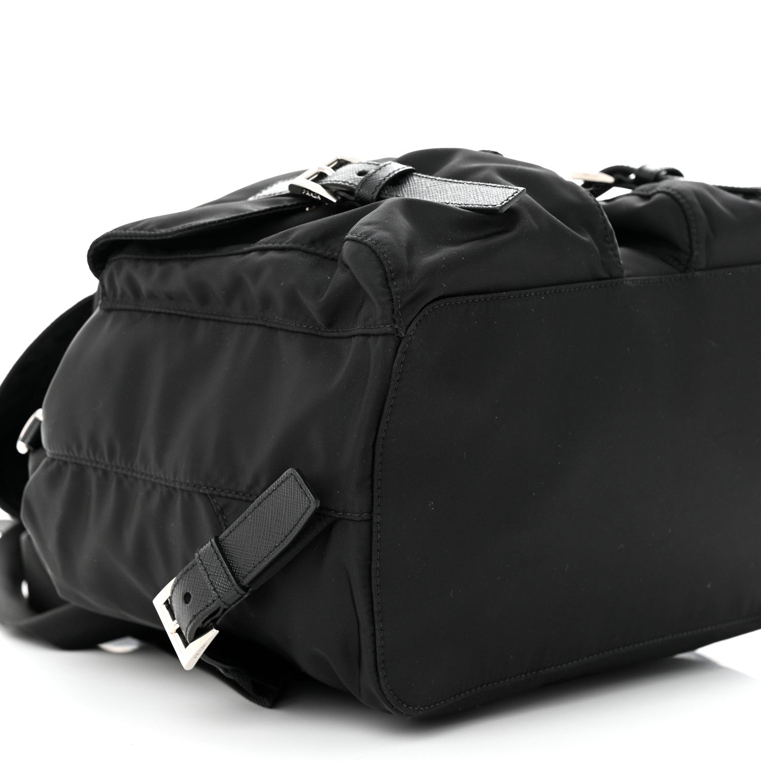 Prada Tessuto Nylon Saffiano Medium Backpack Black 11 of 12
