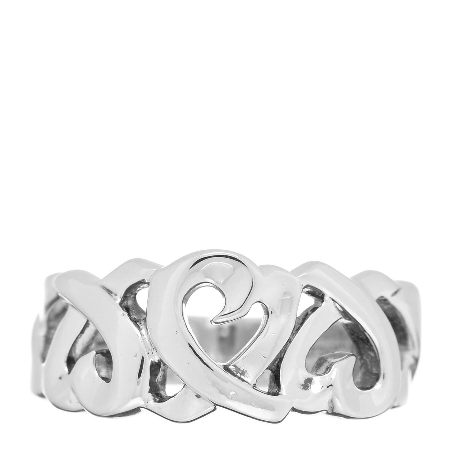 Sterling Silver Paloma Picasso Loving Heart Band Ring 52 6