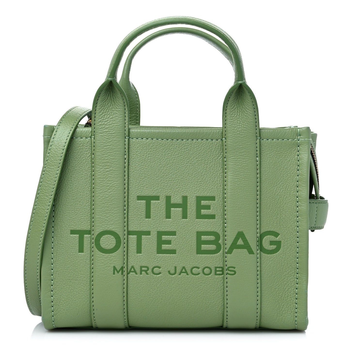 Grained Calfskin Small The Tote Bag Aspen Green