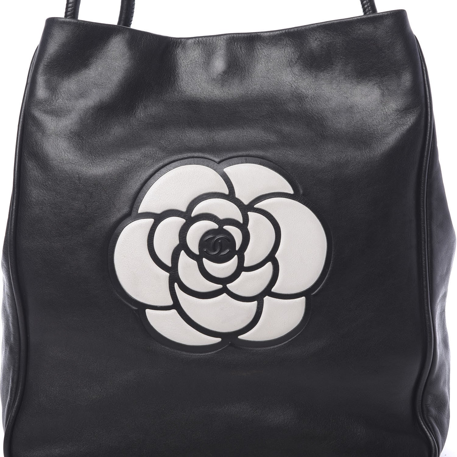 Chanel Lambskin Camellia Tote Black 10 of 10