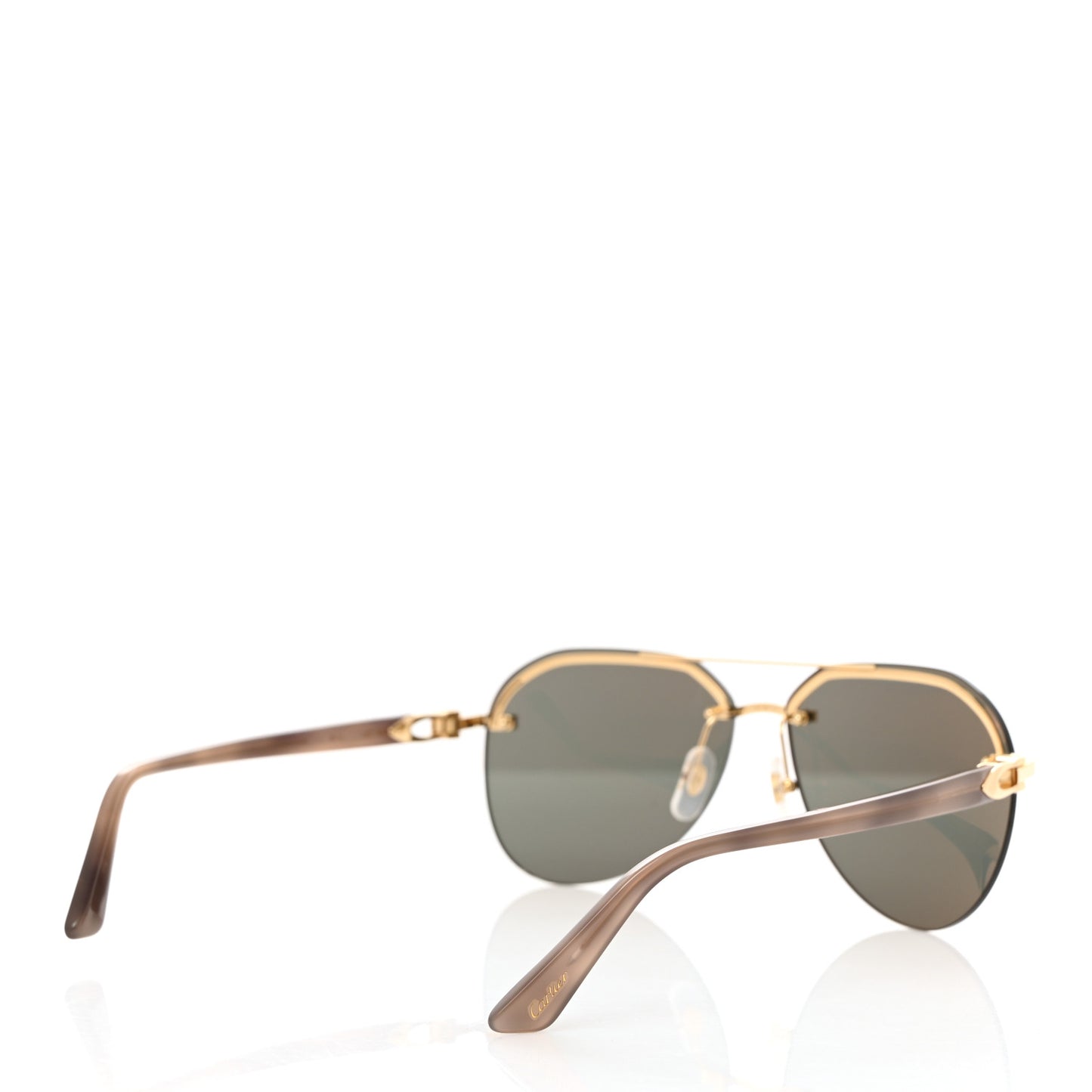 Mens Double Bridge Aviator Sunglasses Gold