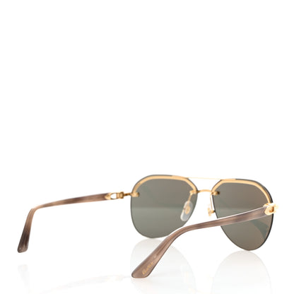 Cartier Mens Double Bridge Aviator Sunglasses Gold 4 of 8