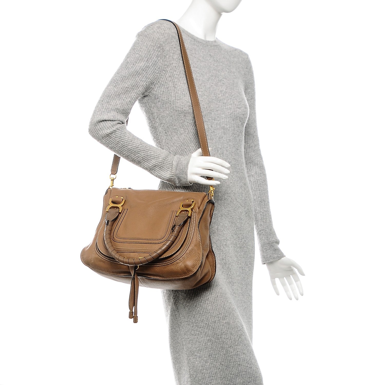 Chloe Calfskin Medium Marcie Satchel Nut 2 of 8