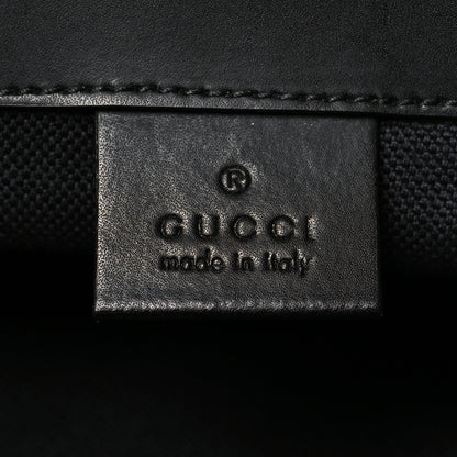 Gucci Soft GG Supreme Monogram Calfskin Web Double Buckle Backpack Black 6 of 10