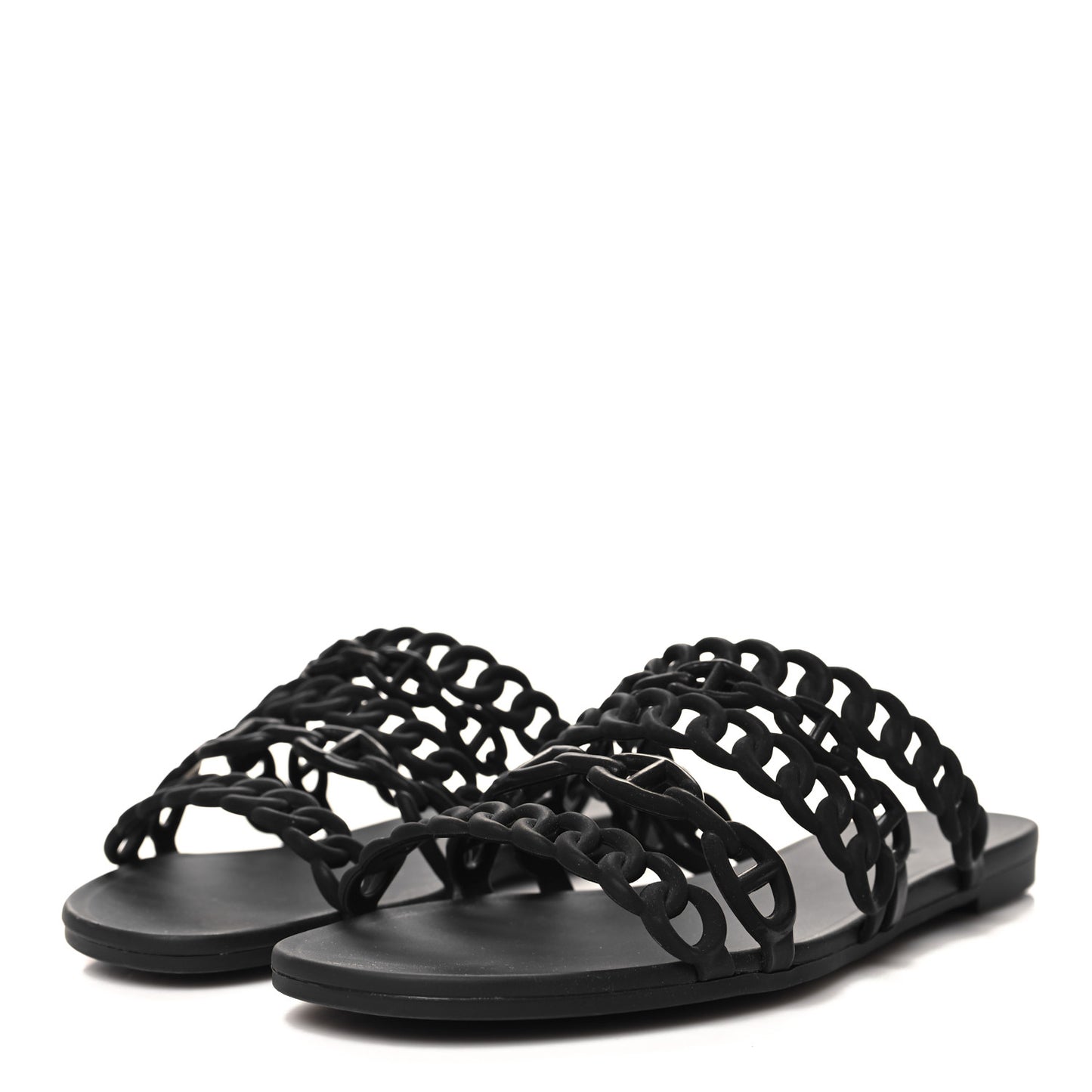 Rubber Chaine d'Ancre Rivage Sandals 36 Black