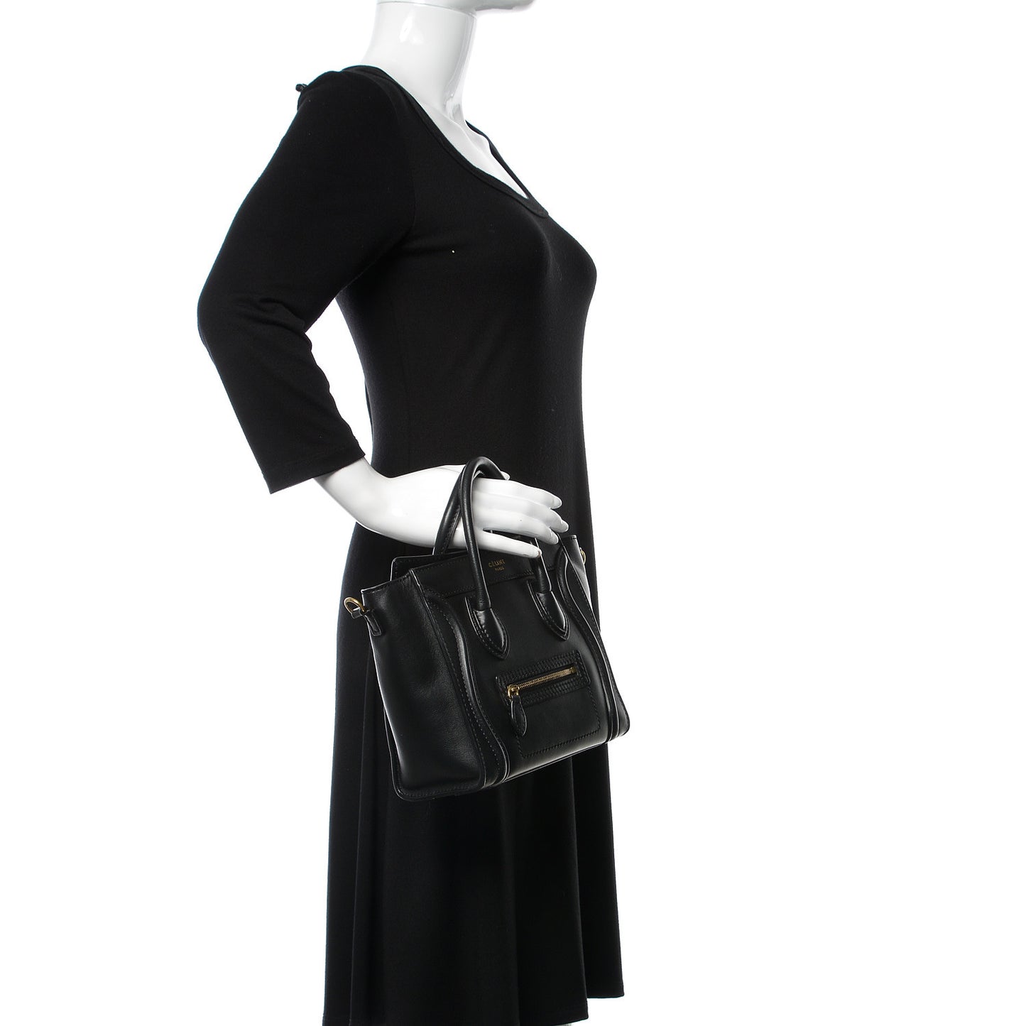 Smooth Calfskin Nano Luggage Black
