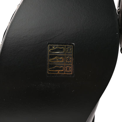Hermes Calfskin Woolskin Carlotta Mules 38 Black 7 of 10