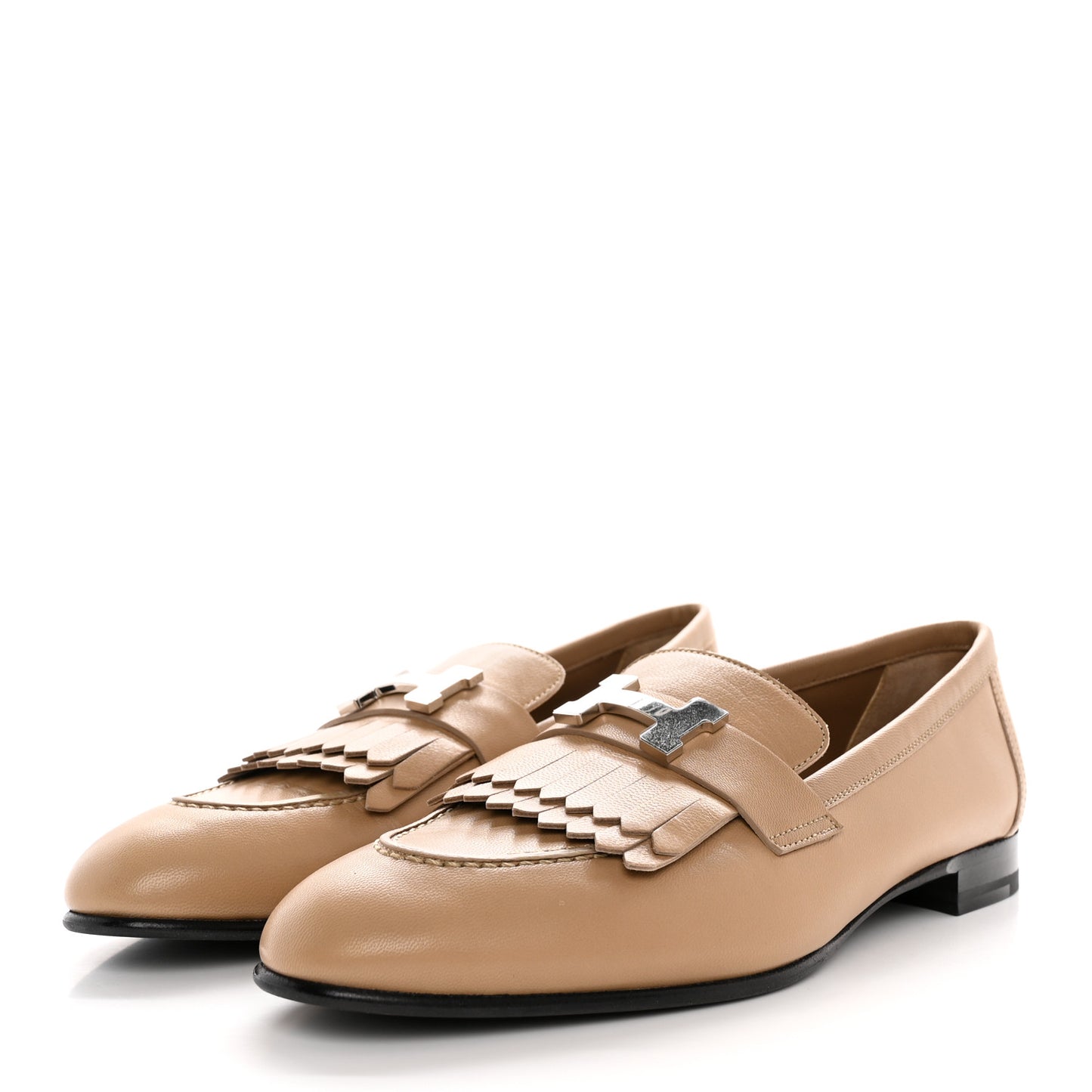 Goatskin Womens Royal Loafers 39 Beige Argile