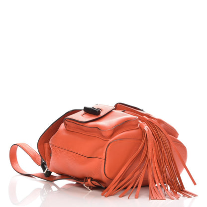 Gucci Cellarius Calfskin Medium Bamboo Backpack New Dark Orange 4 of 7