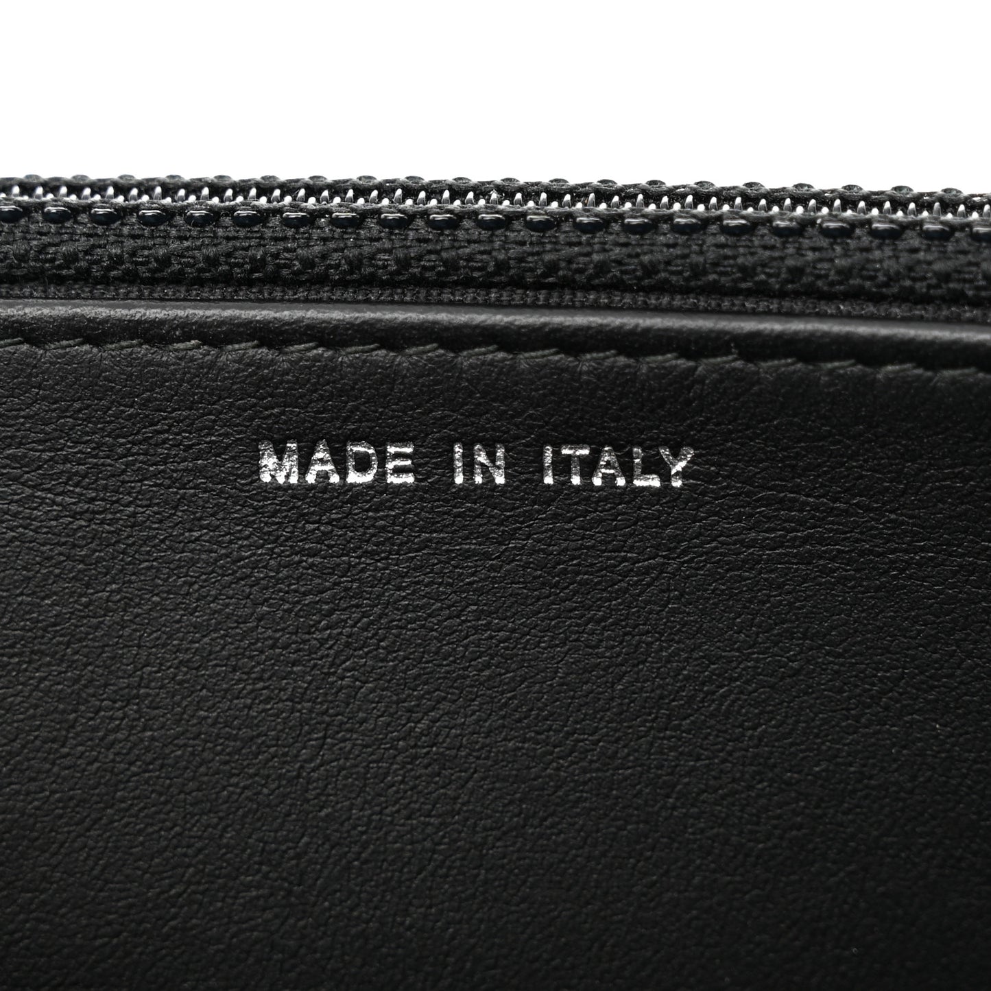 Crumpled Calfskin Quilted Wallet On Chain WOC So Black